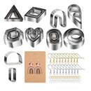 24 Polymer Clay Cutters With Cards And Earring Hooks | Clay Cutters For Making Polymer Clay Jewelry
