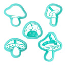TAINSKY Mushroom Shaped Polymer Clay Cutter Set | 5 Clay Earring Cutters For Making Polymer Clay Jewelry