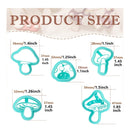 TAINSKY Mushroom Shaped Polymer Clay Cutter Set | 5 Clay Earring Cutters For Making Polymer Clay Jewelry