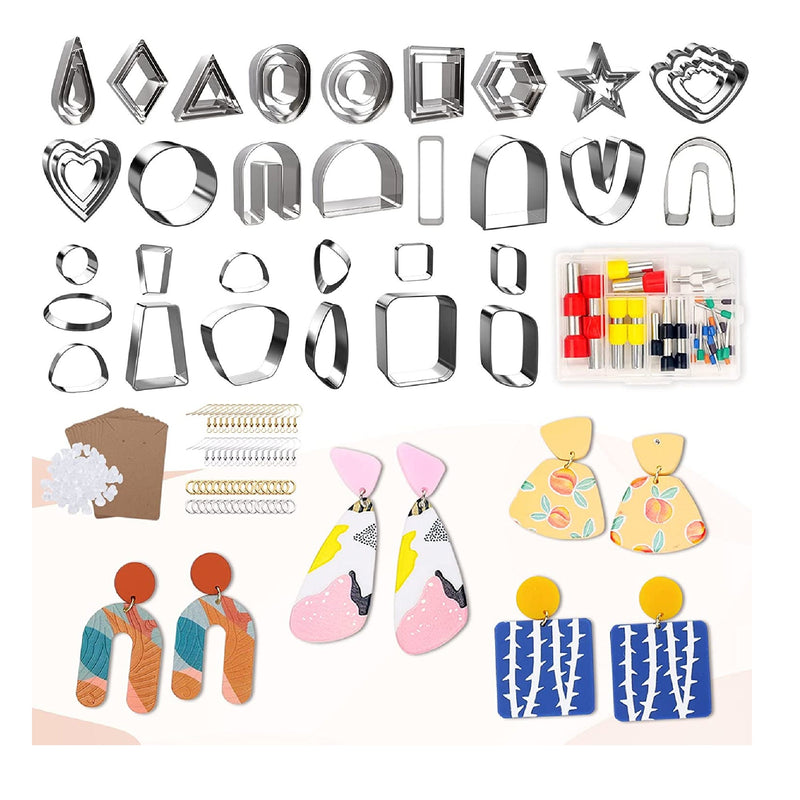 Fallen | Set Of 195 Polymer Clay Cutters | 50 Shapes Stainless Steel Clay Cutters