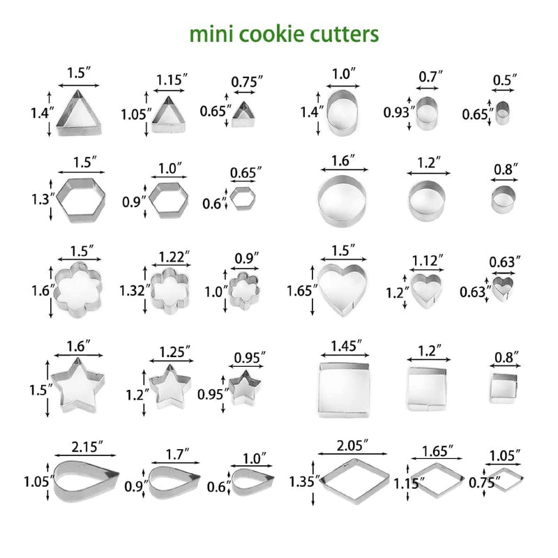 Keoker Mini Polymer Clay Cutters 15 Shapes Mini Flower Polymer