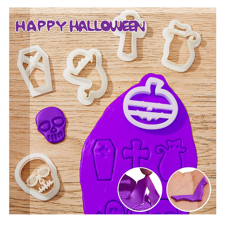 Halloween Polymer Clay Cutters To Make Earrings 12 Shapes Clay Cutters For Halloween Party