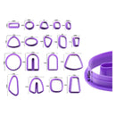 18 Polymer Clay & Gold Foil Cutters | To Make Clay Earrings | Jewelry Kit | molds | U Shape Geometric Circle Tool Set