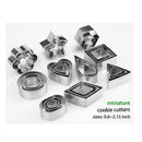 Mini Cookie Cutter Set | 30 Pieces | Porma Of Heart | star | flower | Cookie Cutters | Polymer Clay Cutters For Kids