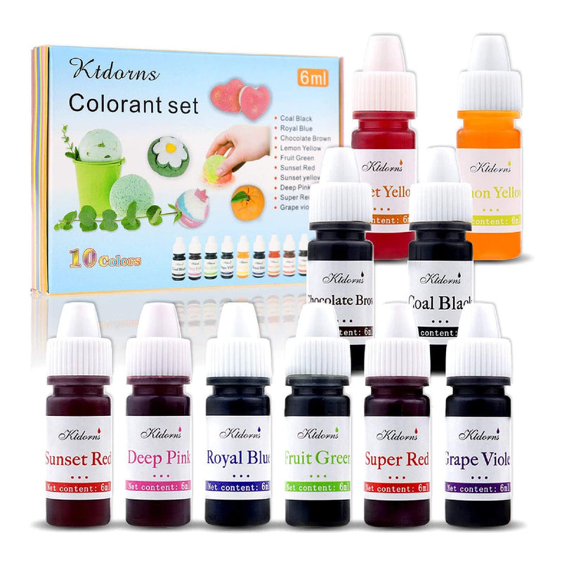 Ktdorns Soap Dye Set for Soap Making | 10 Liquid Soap Coloring Colors