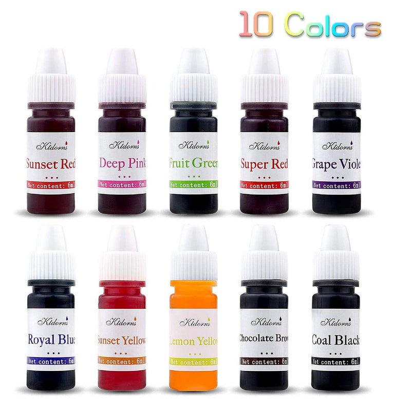 Ktdorns Soap Dye Set for Soap Making | 10 Liquid Soap Coloring Colors