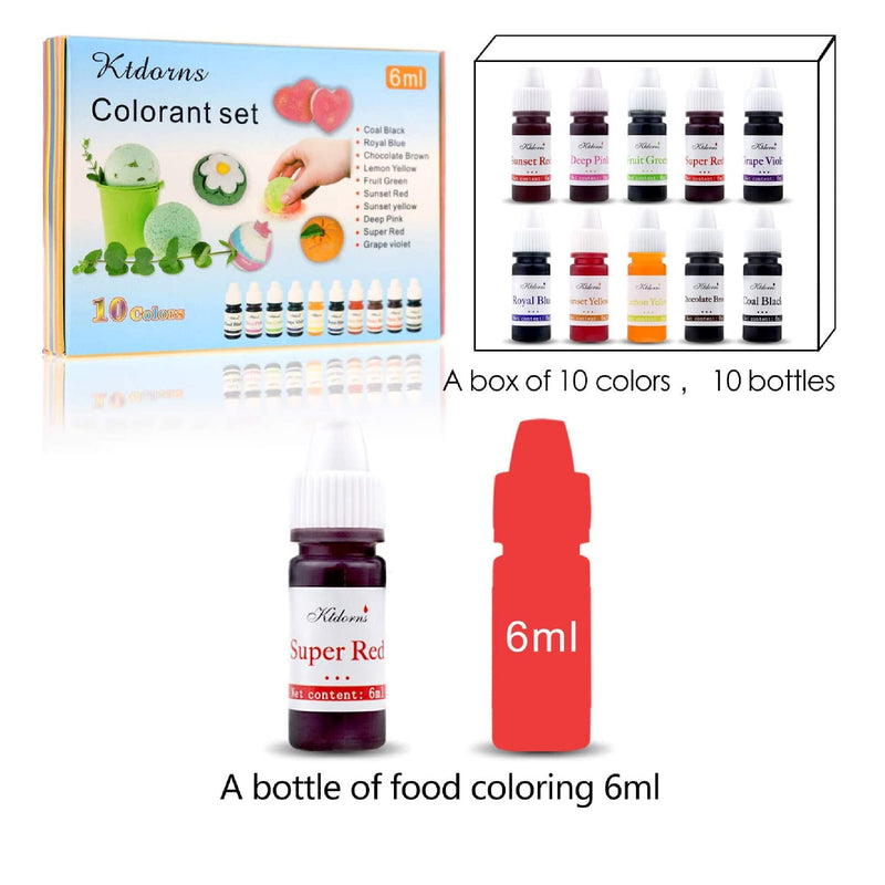 Ktdorns Soap Dye Set for Soap Making | 10 Liquid Soap Coloring Colors