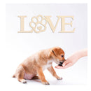 3Pcs Love Paw Blank Wood Sign Wooden Dog Cat Paw Plaque Wood Unfinished DIY Crafts
