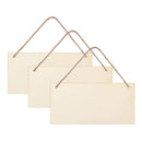 JANOU 3 Pieces Unfinished Wood Sign Blank Rectangle Hanging Wood Plaque DIY