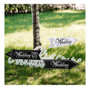 Amosfun 3 Sets Wedding Yard Signs Wedding Directional Signs Road Sign Outdoor Wedding Decoration