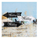 Amosfun 3 Sets Wedding Yard Signs Wedding Directional Signs Road Sign Outdoor Wedding Decoration