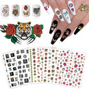 Nail Art Sticker Decals For Women Girls | 3D Self-Adhesive Nail Decals Design | Manicure Decoration Nail Art Supplies