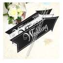 Amosfun 3 Sets Wedding Yard Signs Wedding Directional Signs Road Sign Outdoor Wedding Decoration