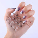 30 Pcs 3D Manicure Bow Sticker Nail Decals Beautiful 3D Small Fresh White Flower Ultra-thin Self-adhesive Nail Decals