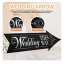 Amosfun 3 Sets Wedding Yard Signs Wedding Directional Signs Road Sign Outdoor Wedding Decoration
