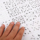 30 Pcs 3D Manicure Bow Sticker Nail Decals Beautiful 3D Small Fresh White Flower Ultra-thin Self-adhesive Nail Decals