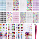 Artificial Jewels Stickers | Artificial Rhinestones For Crafts And Makeup | Self Adhesive Bling Jewel For Nail Art | Art Accessories