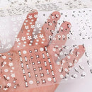 30 Pcs 3D Manicure Bow Sticker Nail Decals Beautiful 3D Small Fresh White Flower Ultra-thin Self-adhesive Nail Decals