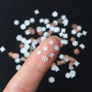Snowflakes Nail Art Glitter Decals Christmas Nail Stickers Nail Sequins Paillette 3D Sparkly Nail Flakes