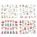 12pcs Christmas Nail Stickers, Fashion Snowflake Pattern Nail Art Stickers, Adhesive Nail Decals For Women