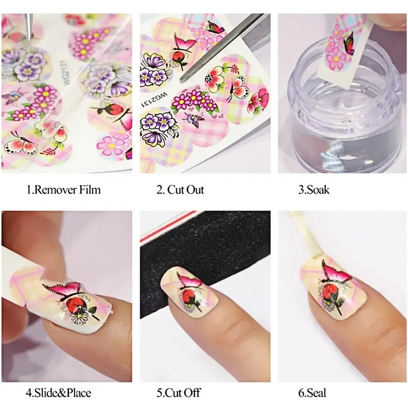 12pcs Christmas Nail Stickers, Fashion Snowflake Pattern Nail Art Stickers, Adhesive Nail Decals For Women