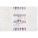 Nail Art Stickers | 3 Sheets Embossed Self-Adhesive Nail Sticker Butterfly Flower Nail Decals Nail Design Stickers French Tip Nail Stickers