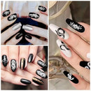 Snake Nail Stickers Black Snake Nail Art Stickers Decals 3D Self-Adhesive Nail Art Supplies |Nail Art Decorations For Acrylic Nails Manicure