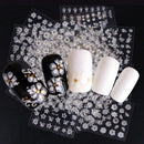 30 Sheets Nail Art Stickers,Self-Adhesive Nail Decals | 3D Blossom Flower Art Design For DIY Nails