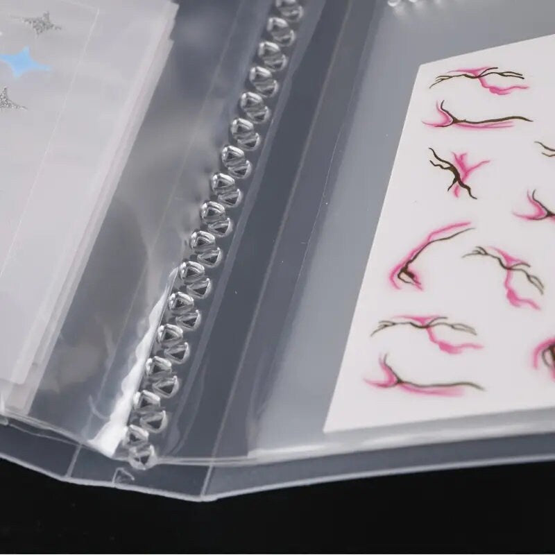 Nail Art Sticker Storage Book Display Collecting Album | Nail Art Decals Storage Book Manicure Designer Tools