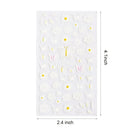Nail Art Stickers | 3 Sheets Embossed Self-Adhesive Nail Sticker Butterfly Flower Nail Decals Nail Design Stickers French Tip Nail Stickers
