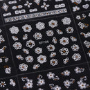 30 Sheets Nail Art Stickers,Self-Adhesive Nail Decals | 3D Blossom Flower Art Design For DIY Nails