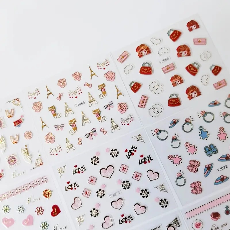 Nail Art Stickers | 30 Sheets Self-Adhesive Nail Decals With Patterns Art Design For DIY Nails Design Manicure Decoration Accessories Decals