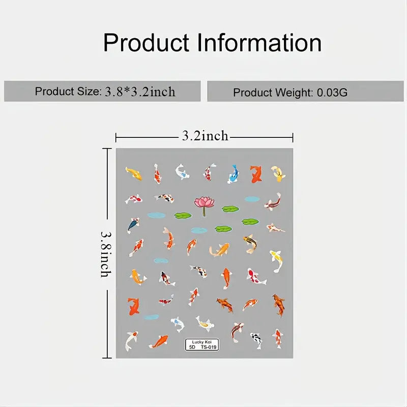 Flower Basket And Arrows 5D Nail Stickers Decoration Adhesive Nail Accessories