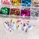 Nail Art Stickers Star Nail Glitter Sequins| 3D Nail Art Decor Holographic Stars Shape Flakes Nail Design For Women  Manicure Tips DIY Nail