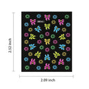 24 Pcs Colorful Fluorescence 3D Nail Art Stickers Set Flowers Slider For Girls Floral French Leaves Butterfly Foil Adhesive Decal Polish