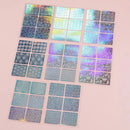 24 Sheets Nail Hollow Irregular Grid Stencil | Reusable Manicure Stickers Stamping Template | Nail Art Tools | Colorful Stylish And Popular