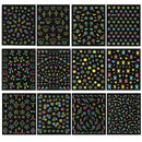 24 Pcs Colorful Fluorescence 3D Nail Art Stickers Set Flowers Slider For Girls Floral French Leaves Butterfly Foil Adhesive Decal Polish