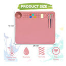 Silicone Craft Mat | 20" x 16" Silicone Mat With Cup Holder And Paint | Silicone Mat For Painting For Crafts
