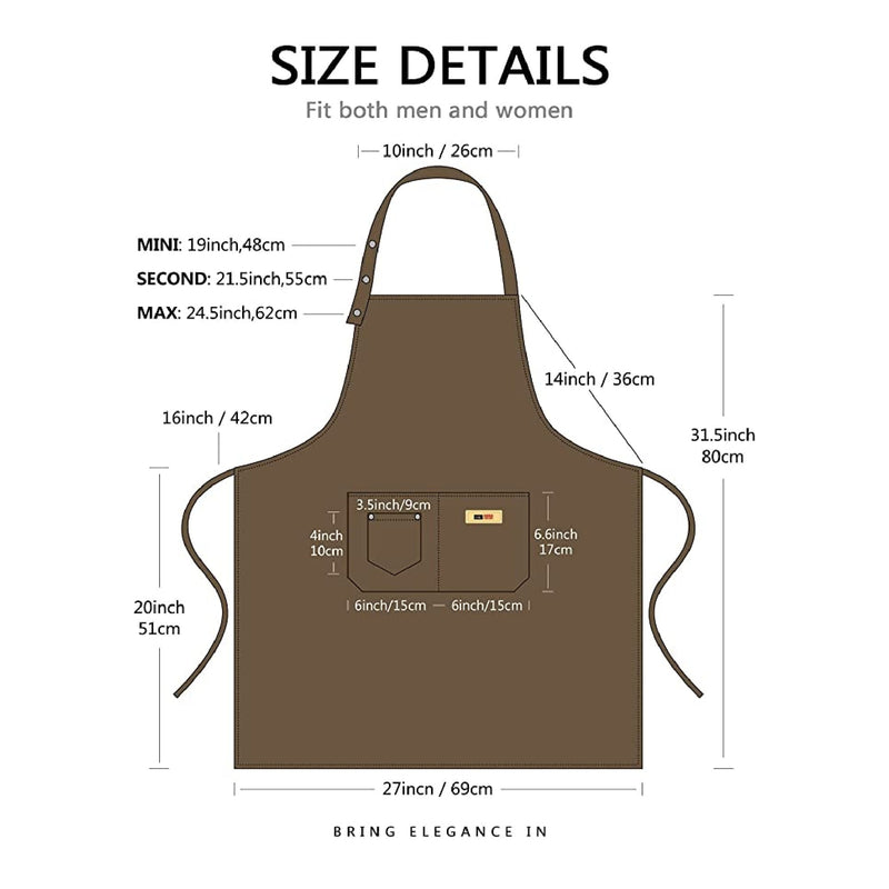 Hongsome Artist Apron | Garden Pottery Painting Aprons For Adults And Women | 3 Pockets