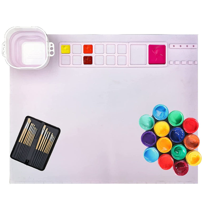  TOF Silicone Painting Mat 20X16 with Painting Brush