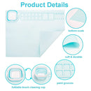 Silicone Craft Mat With Holder For Cups And Paints | 20" x 16" Silicone Mat with 10 Panting Brushes