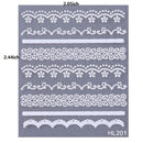 Nail Art Stickers | Embossed Stereoscopic Lace Baroque Nail Decals | Self-Adhesive White Engraved Nail Stickers