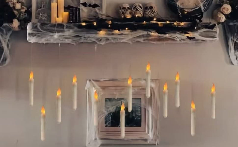 Halloween Decorations | Floating LED Candles with Remote Control | Witch Halloween Decor Christmas Party Supplies Birthday Wedding Indoo