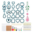 KEOOID Polymer Clay Earring Cutters | Plastic Clay Cutters For Polymer Clay Color Blue