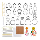 KEOOID Polymer Clay Earring Cutters | Stainless Steel Clay Cutters For Polymer Clay Jewelry