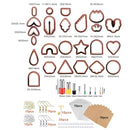 KEOOID Clay Cutters for Polymer Clay Jewelry | Plastic Polymer Clay Earring Cutters | Color Red