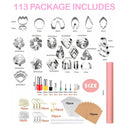 200 Shape Polymer Clay Cutter Set | 49 Shapes Clean Cut Clay Cutters With Hooks For Earring Cards