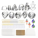 27 Polymer Clay Cutters | 12 Stainless Steel Shapes | Cutting Tools | Earring Card Molds