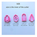 CHENRUI Set of 4 Polymer Clay Cutters with Embossed Stamps | Polymer Clay Cutter For Art Deco Earrings