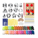 302 Piece Polymer Clay Earring Making Kit Includes 30 Polymer Clay Earring Cutter Molds